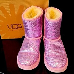 UGG Classic Short Sparkles Girl's Sequins Boots